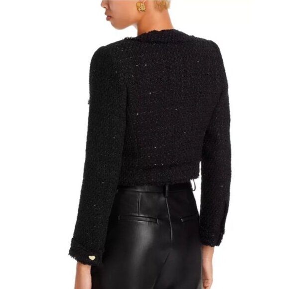 Generation Love Black Vera Tweed Jacket Size M - Picture 2 of 6